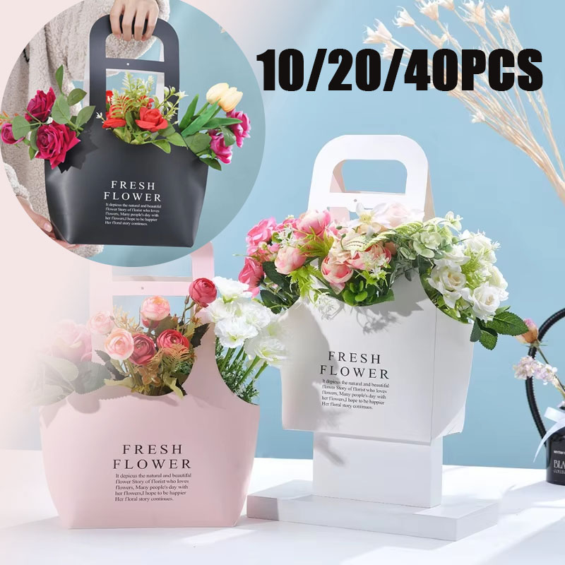 Flower Wrap Kraft - 10-40 SZT. Uniwersalny Rozmiar Torba na
