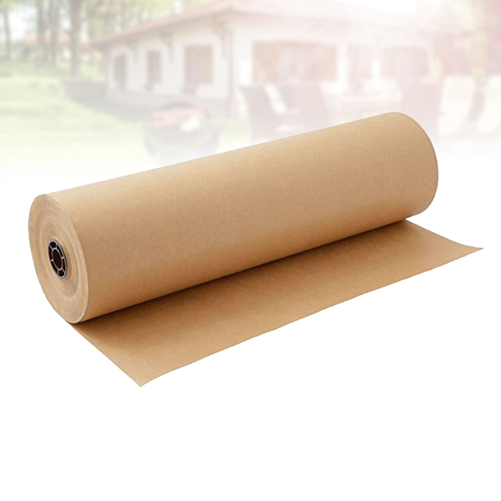 Flower Wrap Kraft - Rolka papieru kraftowego z motywem gazety,