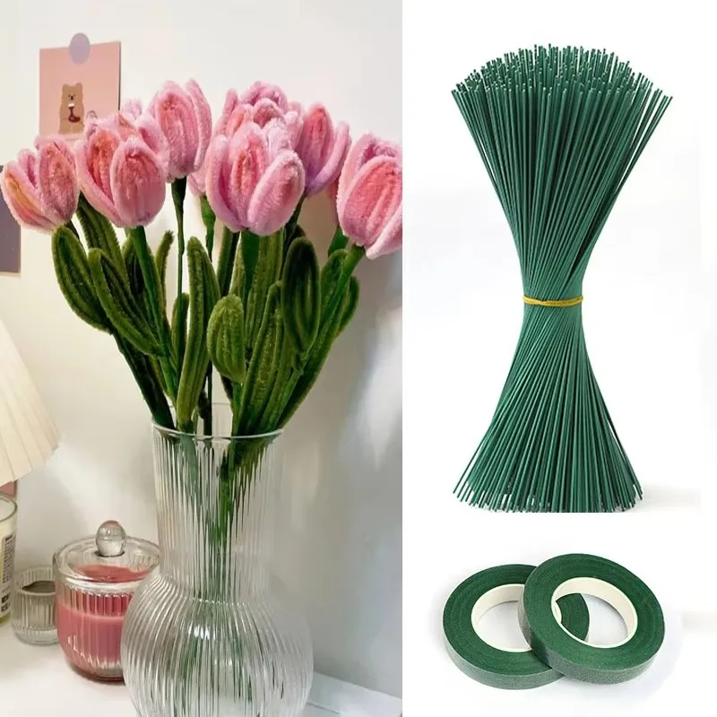 Floral Tape Green - Zielone pręciki do kwiatów DIY, materiał