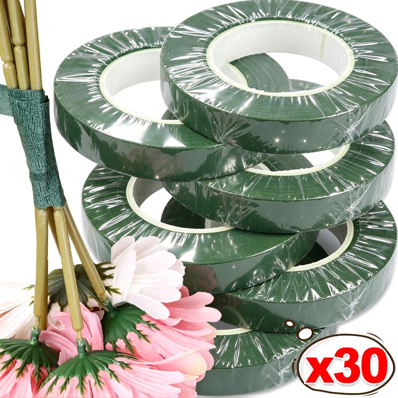 Floral Tape Green - Taśma ogrodnicza samoprzylepna zielona do kwiatów,