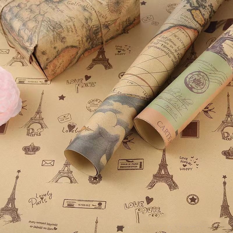 Papier do pakowania prezentów  – Flower Wrap Kraft recenzja i cena