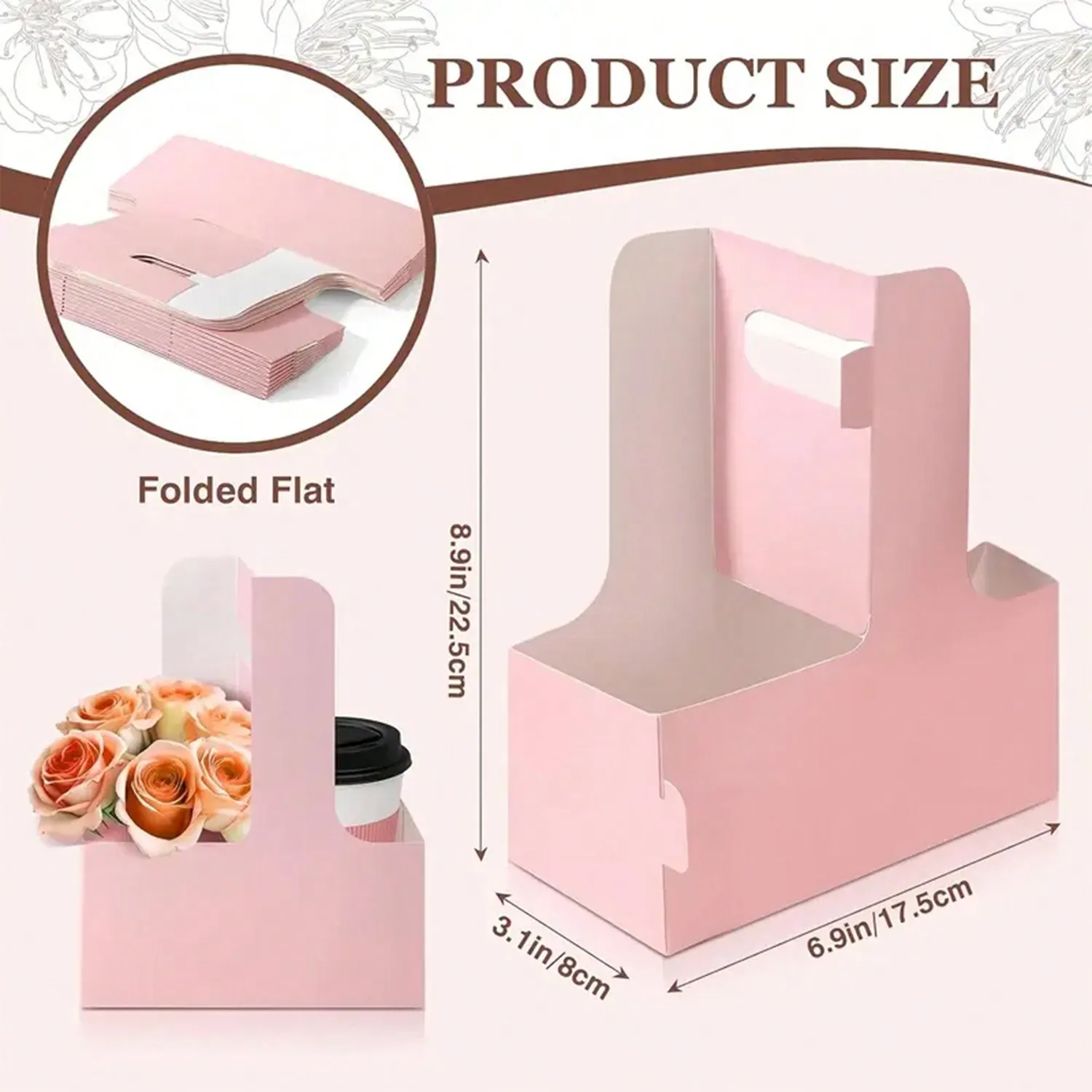 Papierowe torby na prezenty z  – Flower Wrap Kraft recenzja i cena