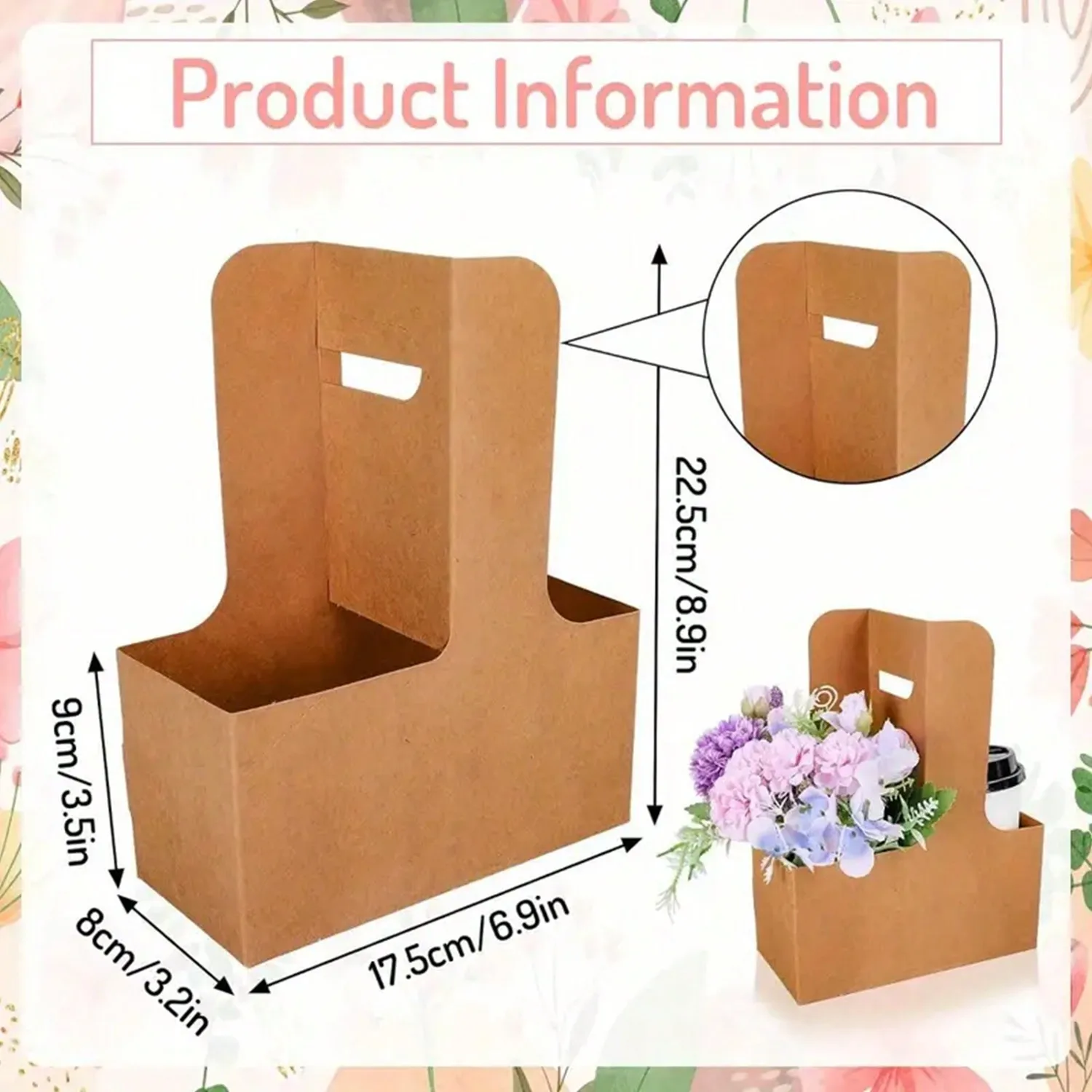 Papierowe torby na prezenty z  – Flower Wrap Kraft recenzja i cena