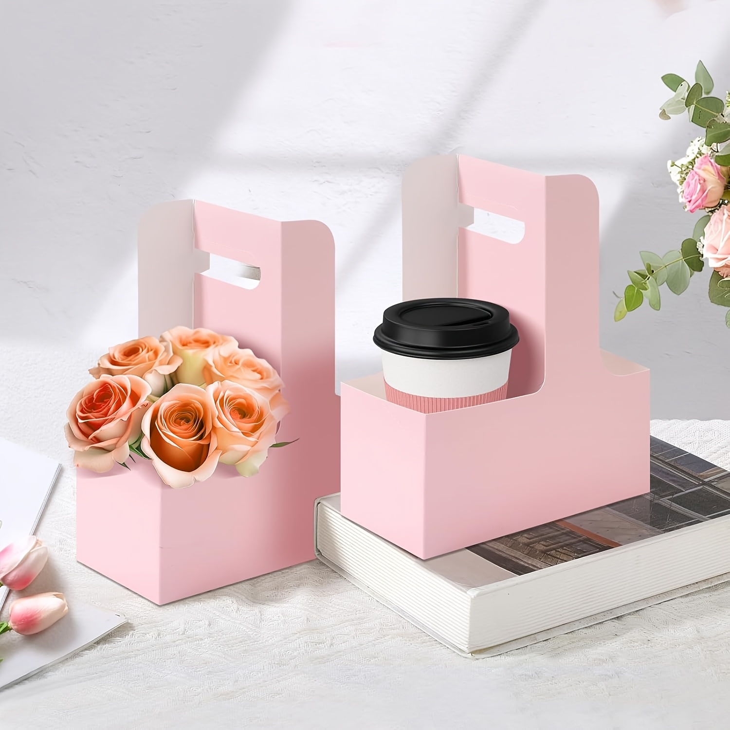 12 szt. Różowe torby prezentow – Flower Wrap Kraft recenzja i cena