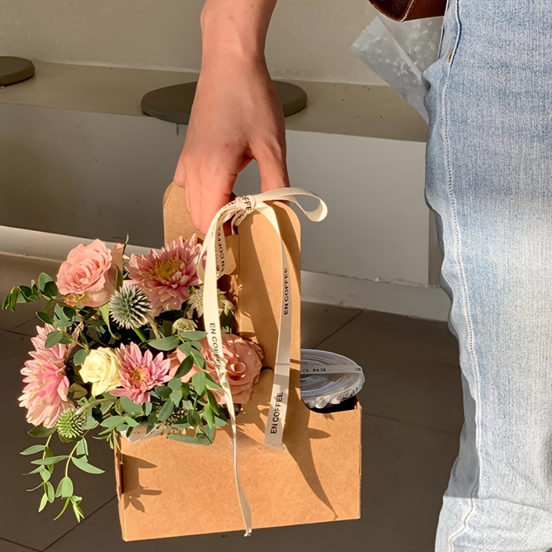 12 szt. Różowe torby prezentow – Flower Wrap Kraft recenzja i cena