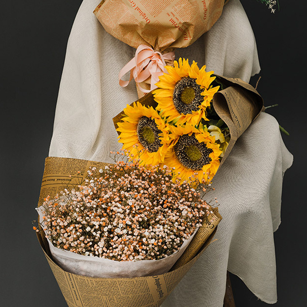 20 arkuszy papieru do pakowani – Flower Wrap Kraft recenzja i cena